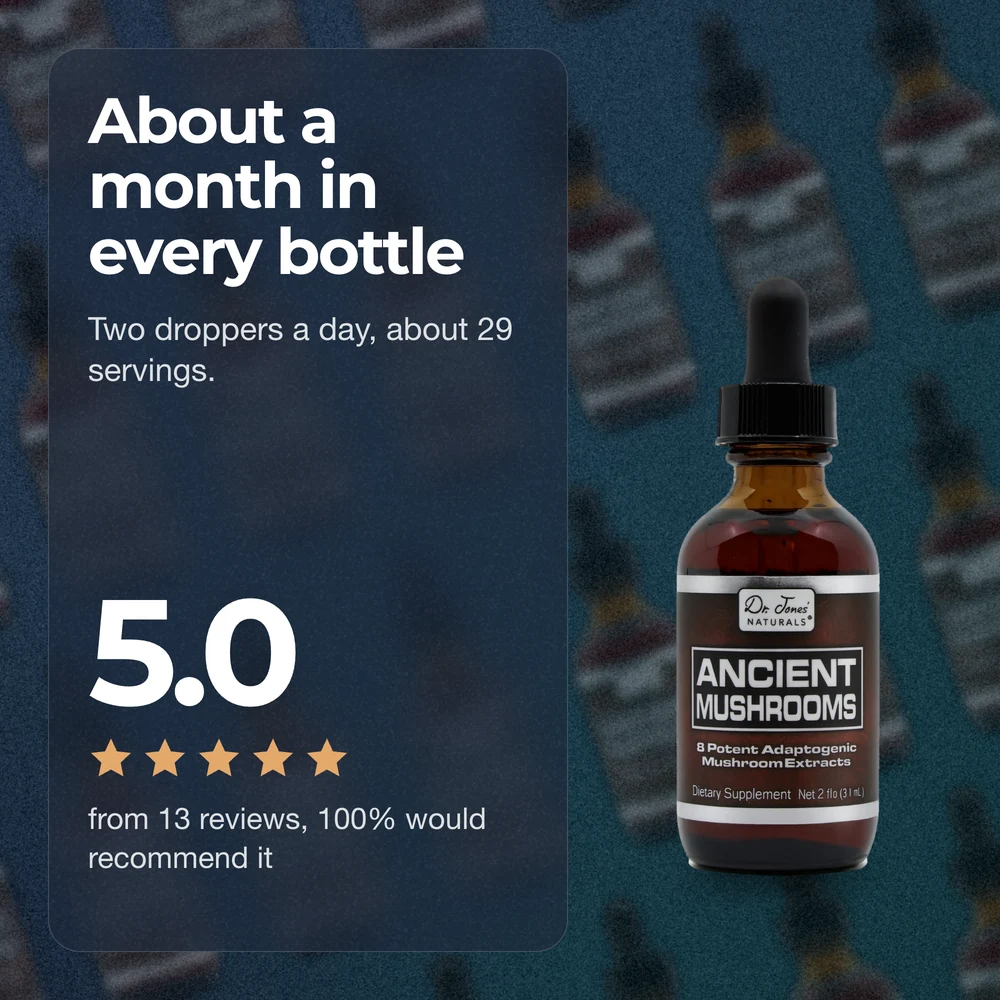 About a month in every bottle: two droppers a day, about 29 servings. Rated 5.0 from 13 reviews, 100% would recommend it