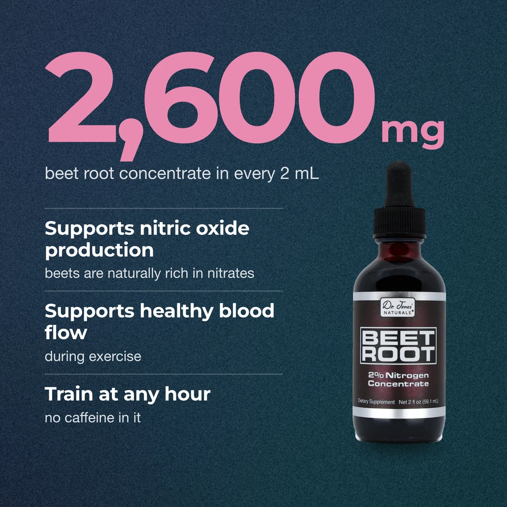 2,600 mg beet root concentrate in every 2 mL: supports nitric oxide production and healthy blood flow during exercise. Train at any hour, with no caffeine in it